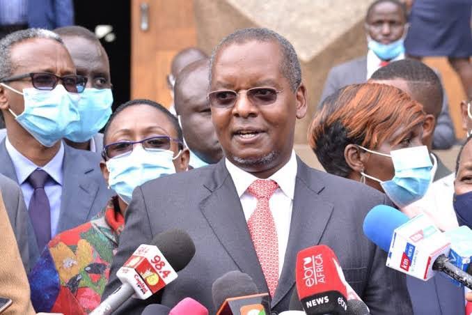 Former MP for Kipipiri Amos Kimunya speaks to the media during a past event. Photo: NTV Kenya Source: X