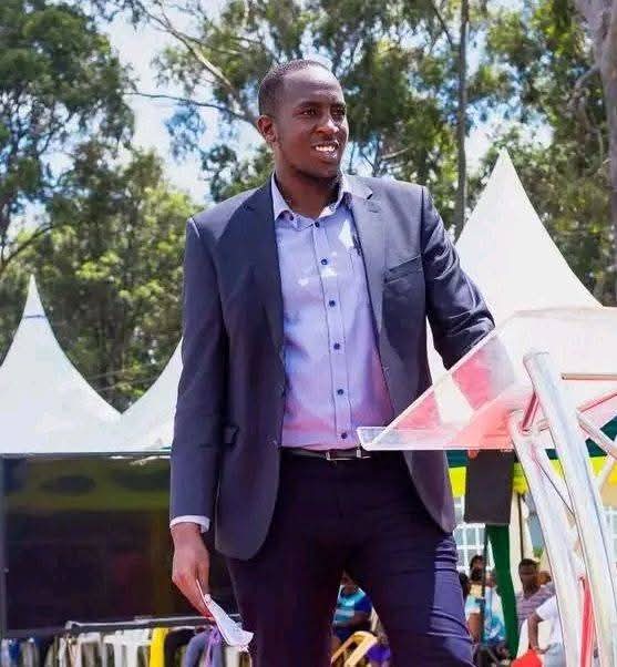 Hospital Ward MCA Mark Thiga during a past event. Photo: Jukwa La Siasa Mathare Source: Facebook.