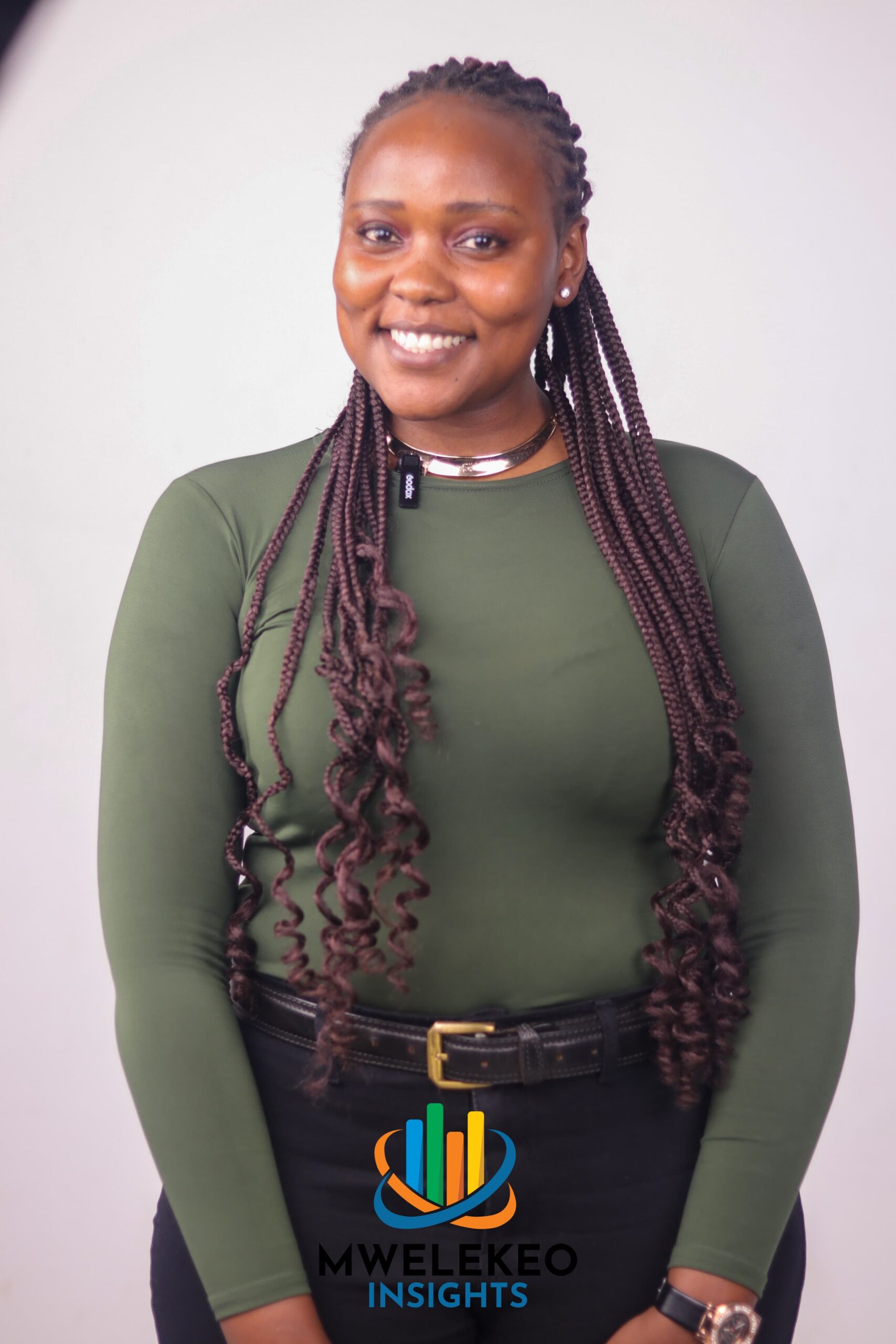 Madam Sheila, one of the research analysts at Mwelekeo Insights. Photo: WhatsApp