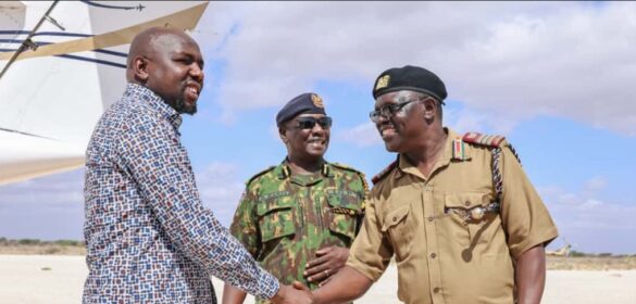 Interior CS Kipchumba Murkomen arrives in El Wak on September 23, 2025 photo X account Murkomen