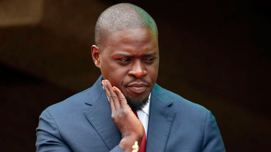 Nairobi Governor Johnson Sakaja looking emotional durng a past event. Photo: Nation Source: Facebook.