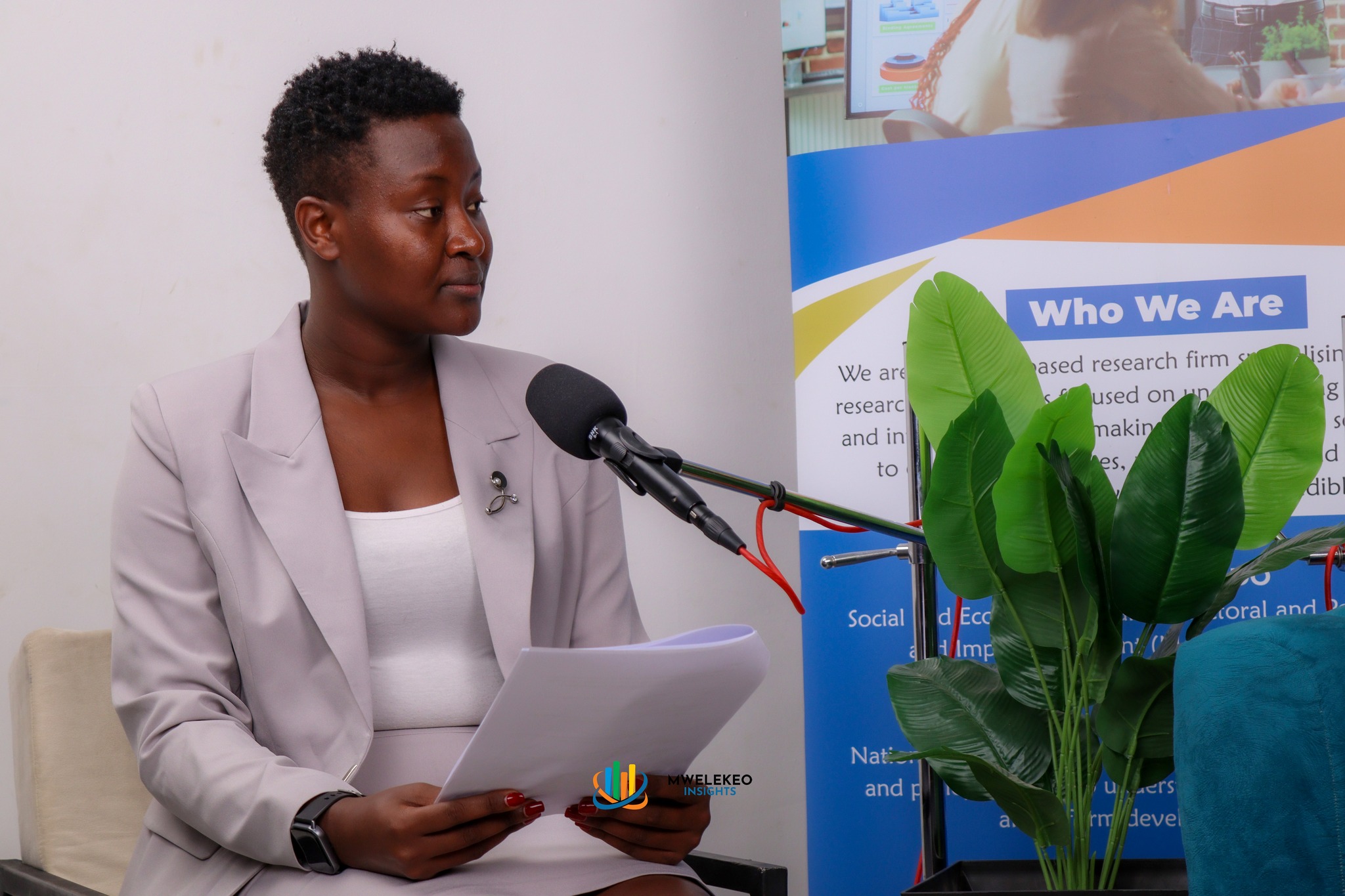 Fridah Mong'are speaks during a latest episode on Fiscal policies. Photo:Mwelekeo Insights. Source: Facebook