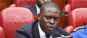 Nairobi Governor Johnson Sakaja during a past Senate session. Photo: Standard Digital. Source: Facebook.