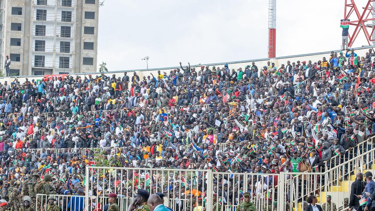 A mammoth of crowd attend Nyayo Stadium for the State Funeral of the late Raila Odinga. Photo: William Ruto Source: Facebook