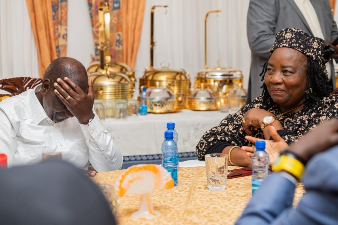 Ruto and Ida Odinga in Karen. Photo: William Ruto Source: Facebook