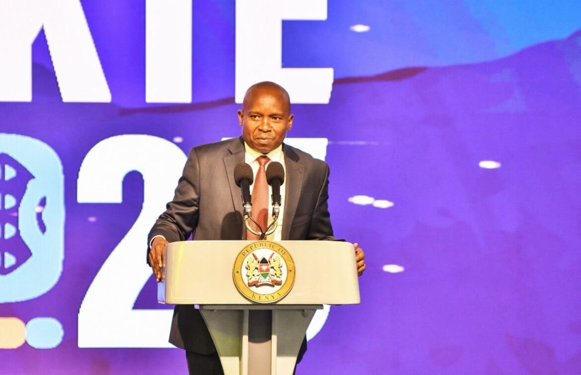 DP Kithure Kindiki speaks during the opening of Magical Kenya Expo in Nairobi. Photo: Jude Chepkemoi. Source: Facebook