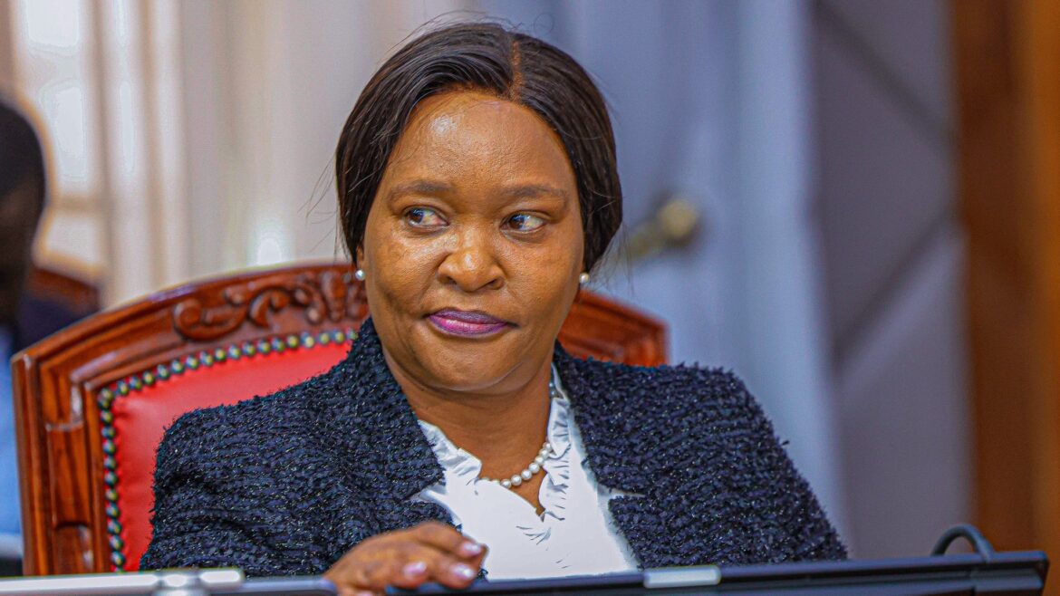 CS for Tourism Rebbeca Miano in Karen home for the DP. Photo: K24 TV Source: Facebook