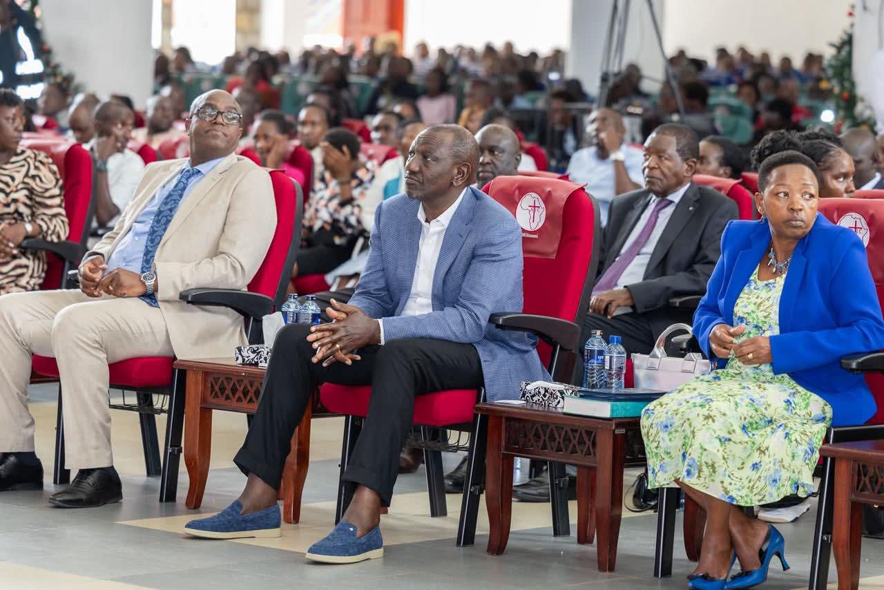 President William Ruto attends a church service. Photo: William Ruto Source: Facebook