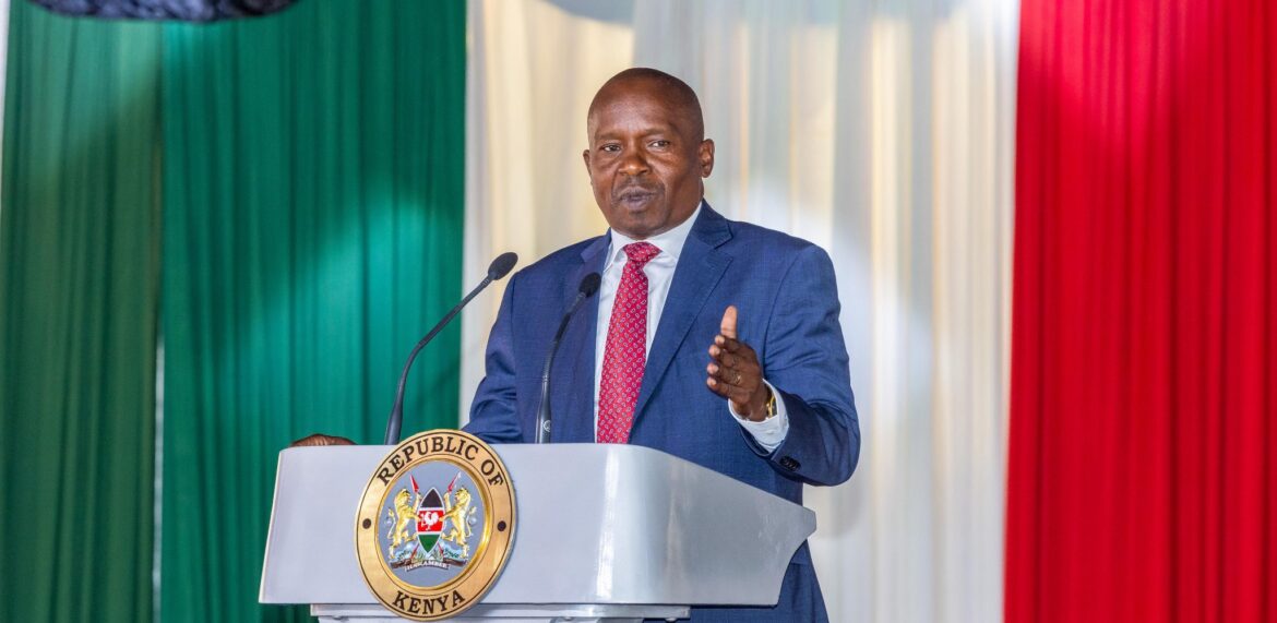 Deputy President Kithure Kindiki speaks during a past event. Photo: Kithure Kindiki Source: Facebook