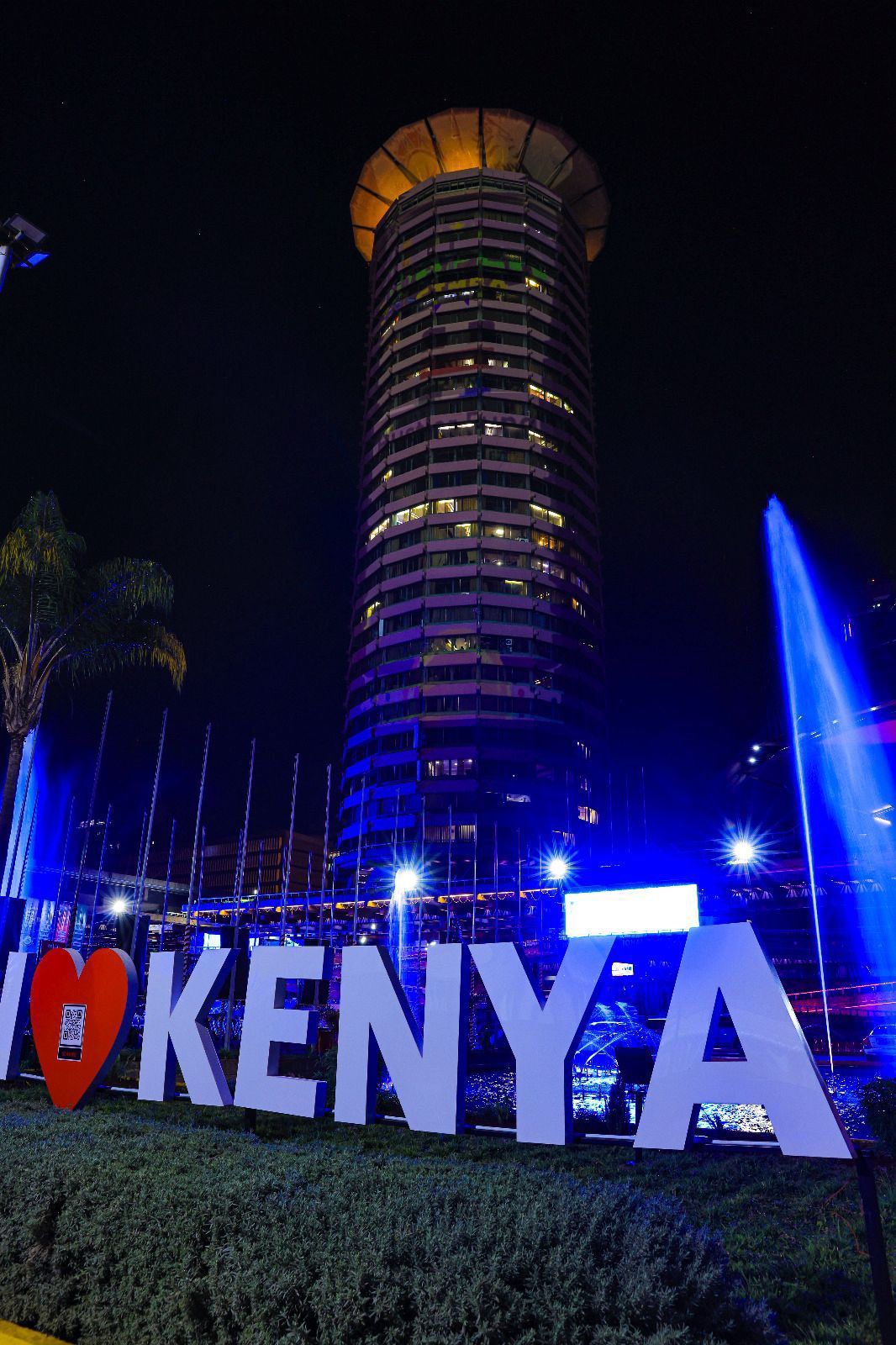 High-res image showing I love Kenya signage, at KICC grounds in Nairobi. Photo: Magical Kenya
