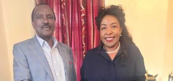 Kalonzo and Kagure in a Nairobi meeting. Photo: Agnes Kagure Source: Facebook