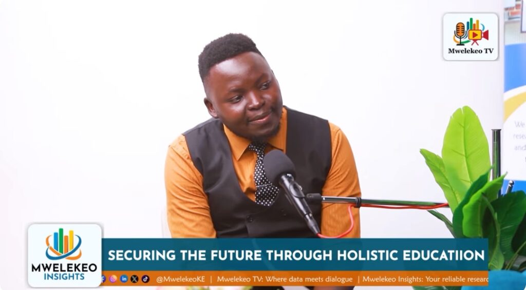 Mwelekeo TV host Trueboy Nyakoko speaks to Education expert Josephine Flora on Mwelekeo TV. Photo: Mwelekeo TV  Source: YouTube 