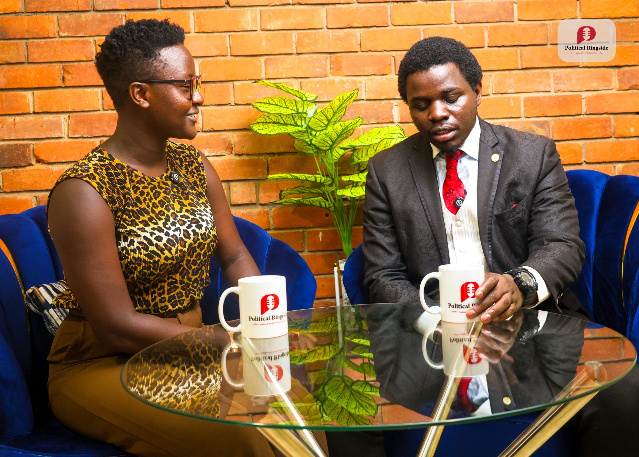Fridah Mong'are and Lennox Ndenda during a Political Ringside show. Photo: Political Ringside Source: Political Ringside Studios