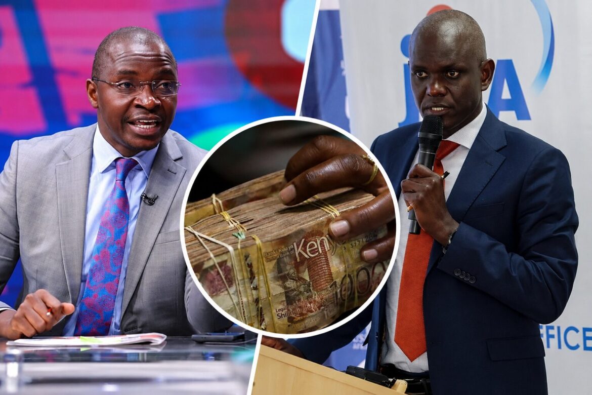 Former UDA Head of Policy and Public Affairs Annold Maliba, NTSA Director General Eng. Nashon Kondiwa and Kenyan currency in a photo collage.