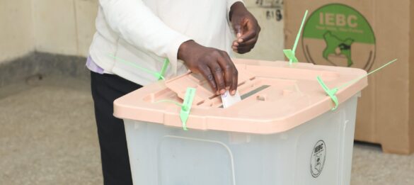 Someone cast a ballot. Photo: IEBC Source: X