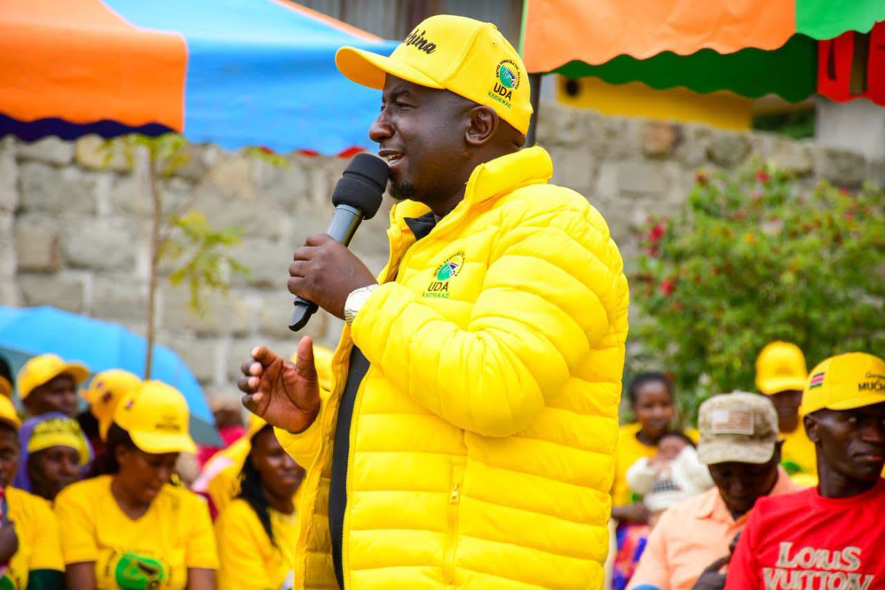 Samuel Nyagah Muchina, the UDA candidate for Ol-Kalou byelection