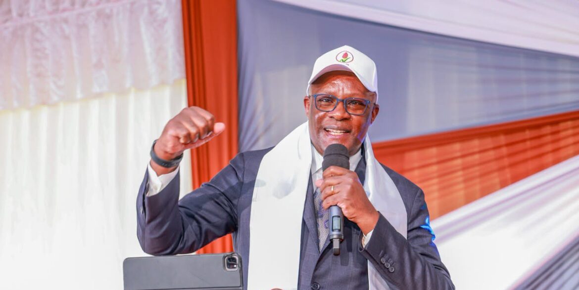 The People's Prosperity Party Leader Eliud Owalo speaks during a past event. Photo: Eliud Owalo Source: Facebook