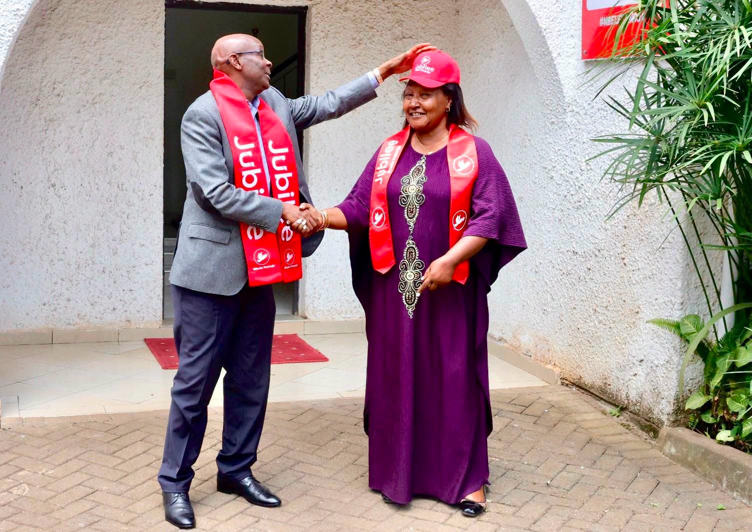Lennah Wanjiku wa Koinange joins Uhuru Kenyatta's Jubilee Party. Photo: Jubilee Party Source: Facebook