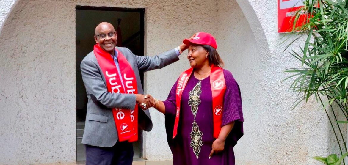 Lennah Wanjiku wa Koinange joins Uhuru Kenyatta's Jubilee Party. Photo: Jubilee Party Source: Facebook
