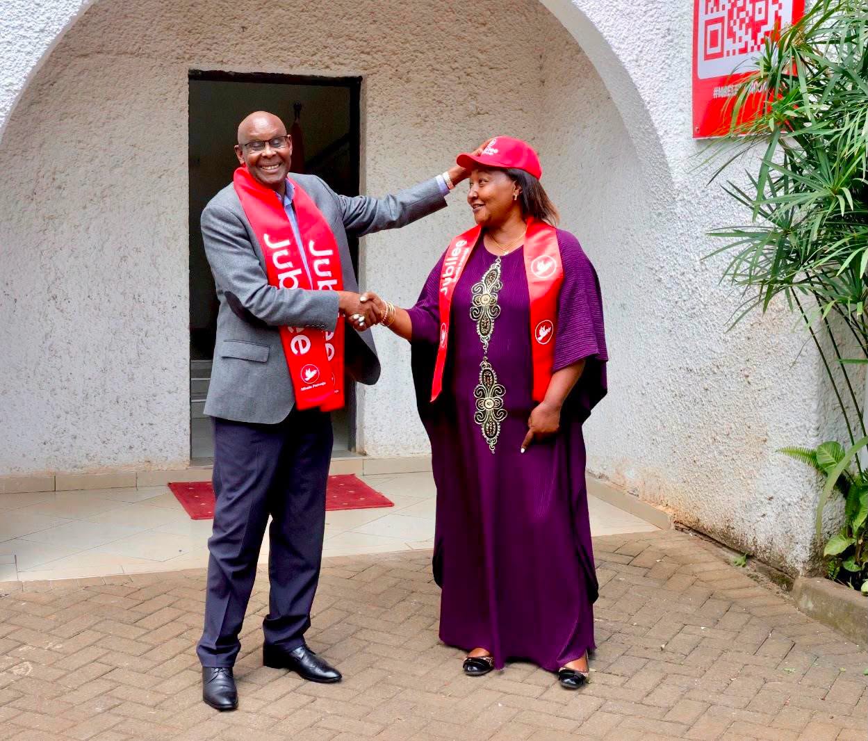 Lennah Wanjiku wa Koinange joins Uhuru Kenyatta's Jubilee Party. Photo: Jubilee Party Source: Facebook