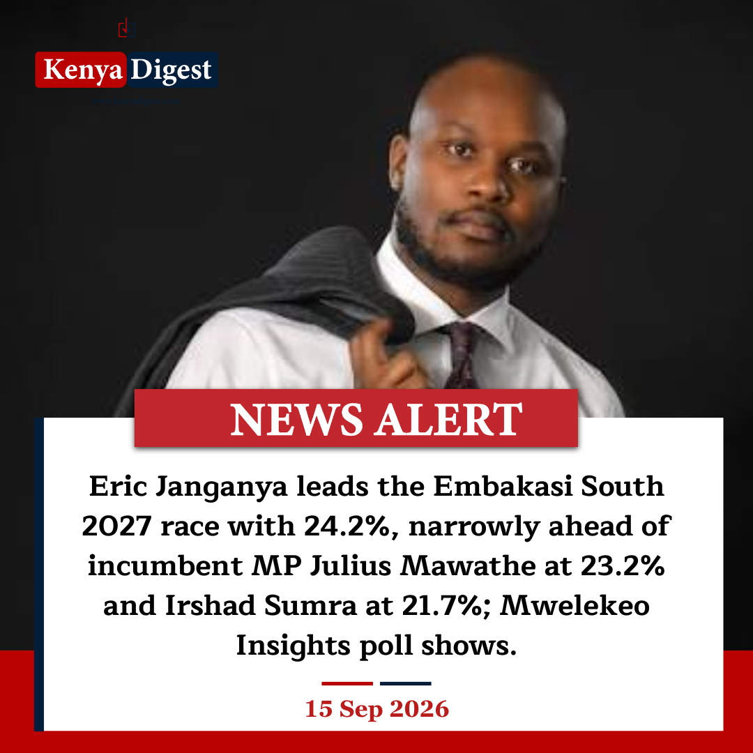 A news card fetureing Eric Janganyaya. Photo/Kenya Digest