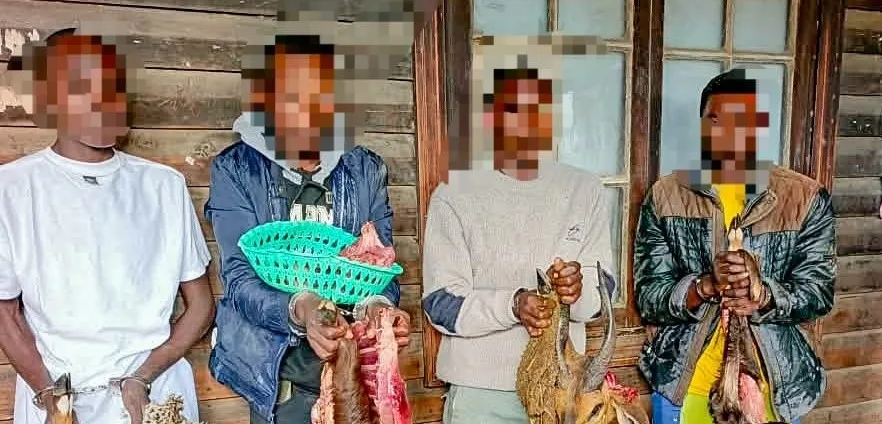 Police arrest poachers in Nanyuki. Photo/https://x.com/NPSOfficial_KE