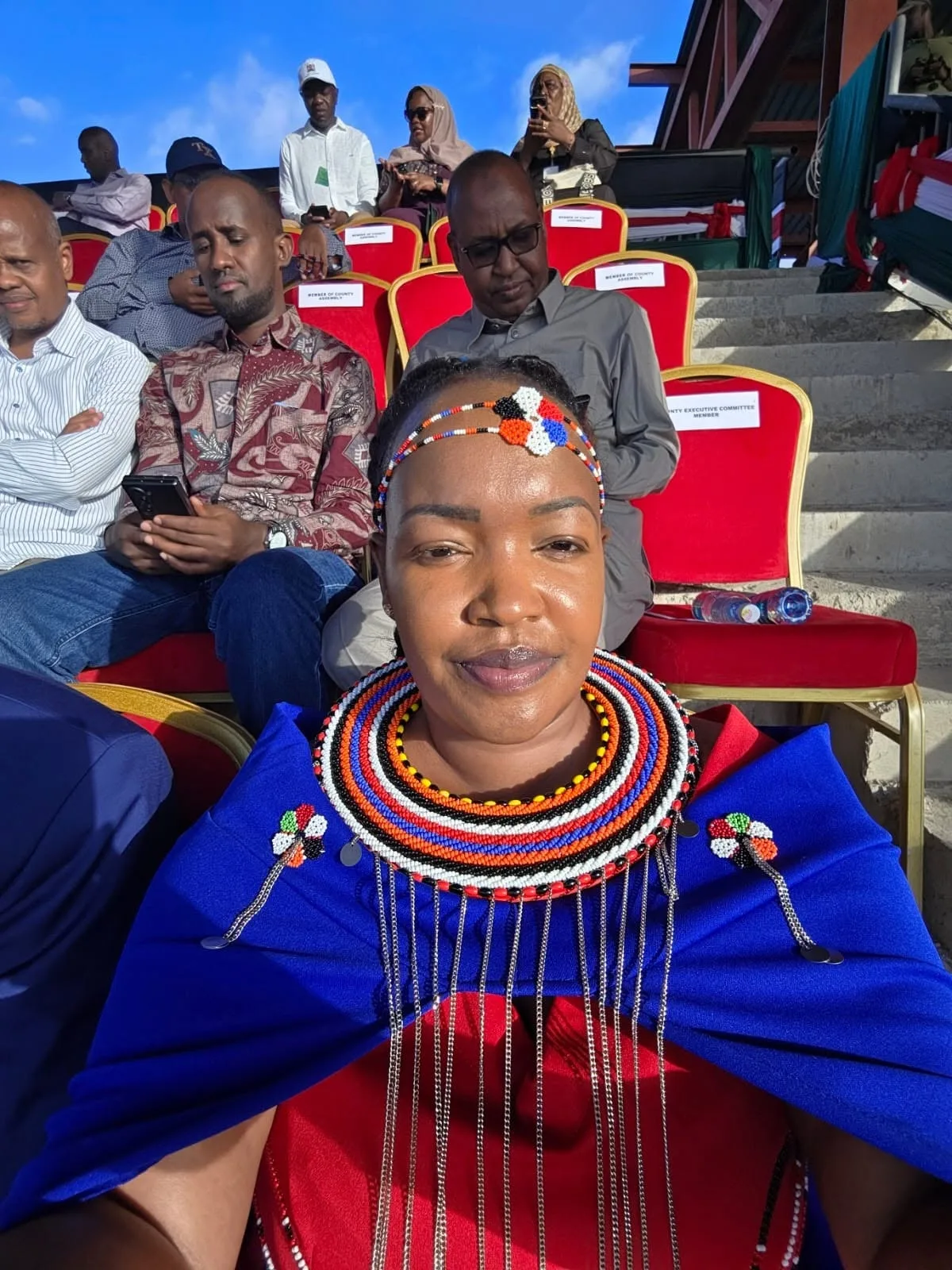 Youthful Simayiai Rakita who is aspiring to be next Kajiando County Woman Representative during a past event. PHOTO/https://web.facebook.com/justine.simayiai